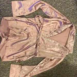 Metallic pink romper